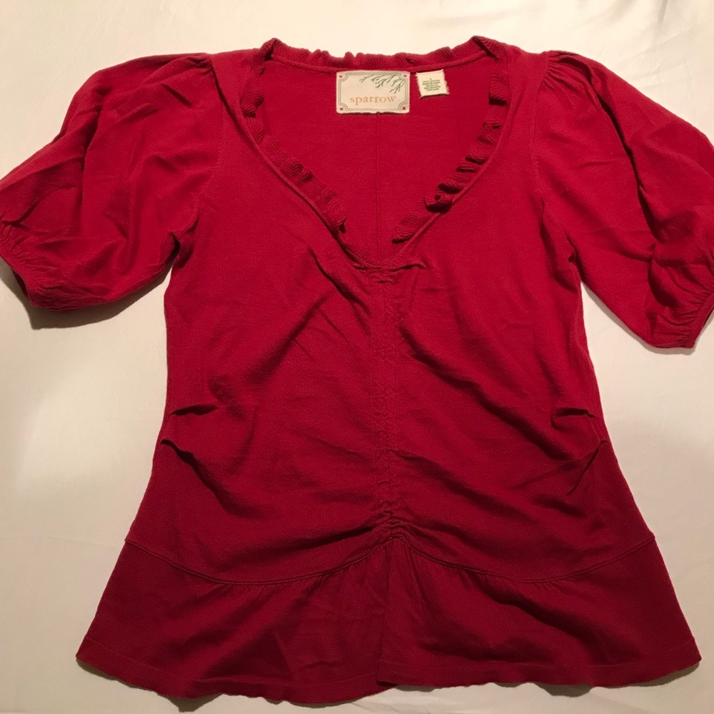 Ruched flutter top